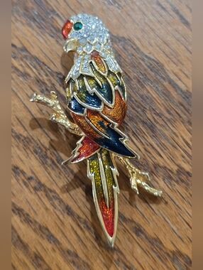 Vintage Parrot Brooch